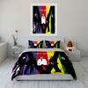 Pop Music Print Bedding Set Duvet Cover and Pillowcases (1* Duvet Cover, 2* Pillowcases, excluding comforter)