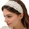 Mesh Lace Headband Lace Wide Edge Hair Hoop Elegant Bohemian Headwrap  For Women Girls
