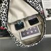 The Leopard Print Backpack for Women Fun Animal Design School Bag for Teenage Girls White Cow Print Card Cute Backpack