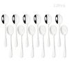 12Pcs Salad Spoon Set Stainless Steel Kitchen Food Server Pasta Utensils Public Silver Tableware Using Buffet Restaurant Tools