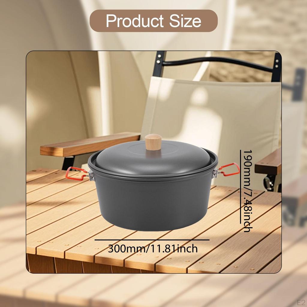 Camping Cookware Pot Tableware Saucepan Lightweight Outdoor Pots Pan Steamer for Hiking