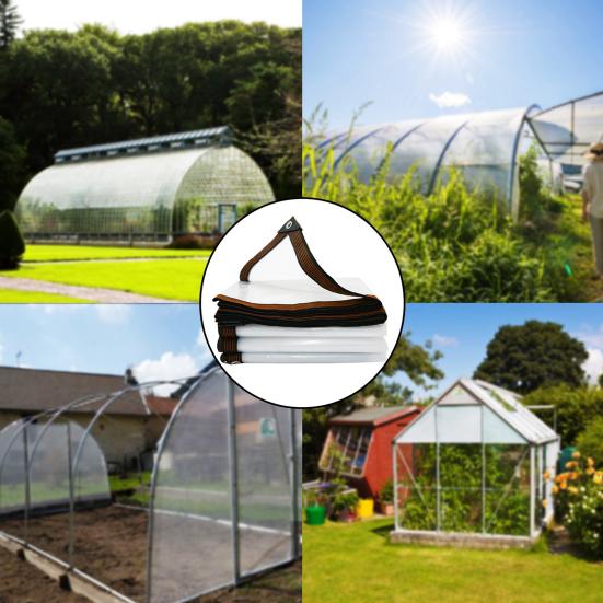 Прозрачный брезент для сада, водонепроницаемое покрытие с веревкой, многофункциональный водонепроницаемый брезент