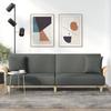 Sleeper Sofa with Armrests Dark Grey Fabric