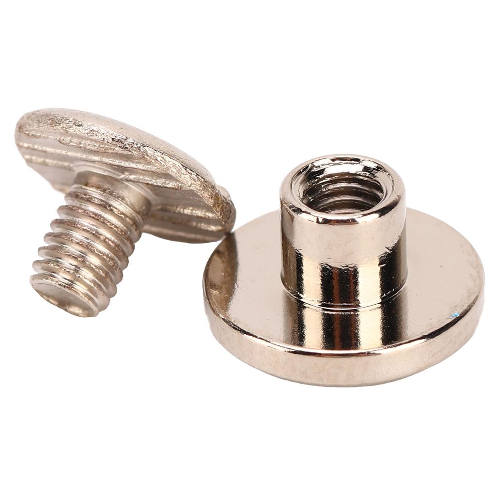 200 Sets Metal Chicago Binding Screws Electroplated Brass Arc Surface Round Flat Head Leather DIY