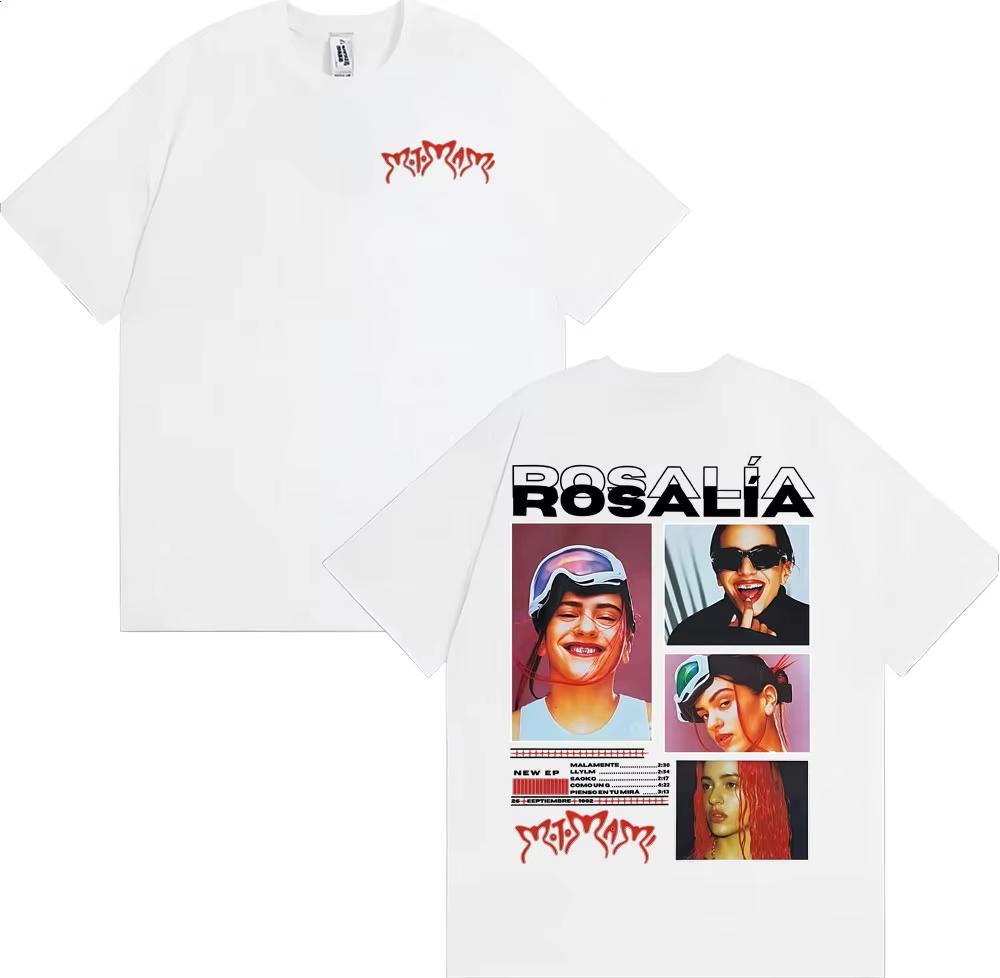 Singer Rosalia Motomami Album 2026 Print T Shirts Unisex Unisex Fashion Hip Hop 90s Vintage TShirt Short Sleeve Oversized Tees