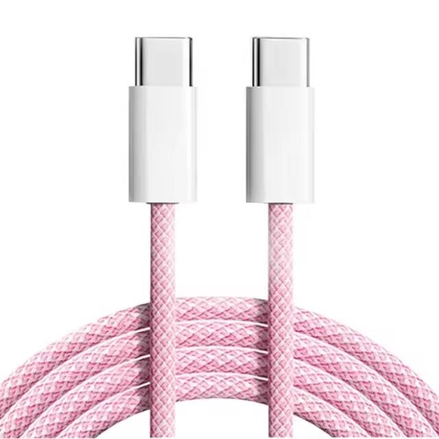60W PD USB C Fast Charging Cable for iPhone 15 16 Pro Max 15 16 Plus Samsung Huawei Xiaomi Redmi Type C To Type C Braided Cable