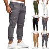 Мужские спортивные штаны, повседневные эластичные спортивные штаны, спортивные однотонные мешковатые брюки с карманами