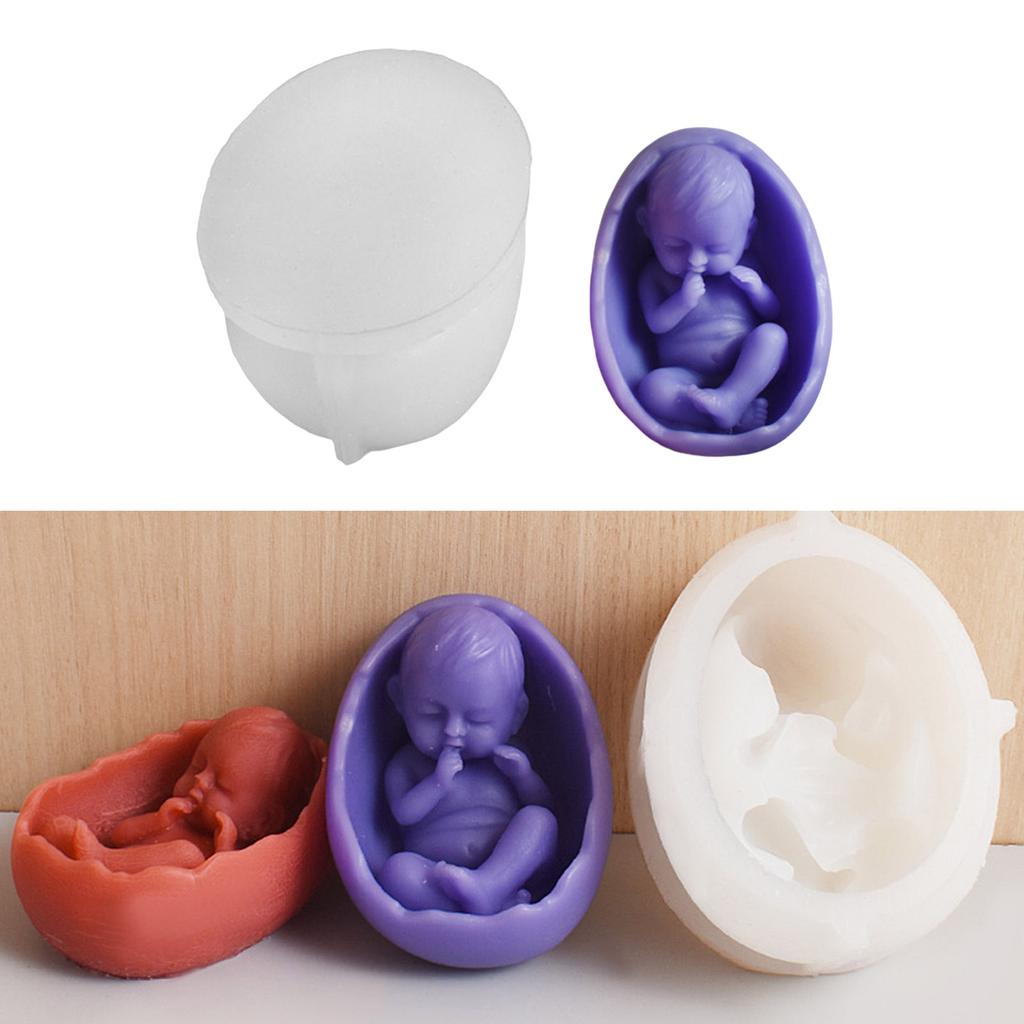 Eggshell Baby Figurine Silicone Candle Molds for Candle Soap Making Epoxy Resin Silicone Molds Gypsum Silicone Molds