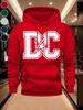 Ретро худи в уличном стиле с принтом DC, мужское, свободный повседневный крой, подходит для ношения осенью и зимой, в стиле хип-хоп Y2K.