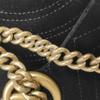 [Pre-Owned] GG Marmont Series Vintage Logo Chain Quilted Velvet Mini Crossbody Bag - Very Good #P6DIDQ
