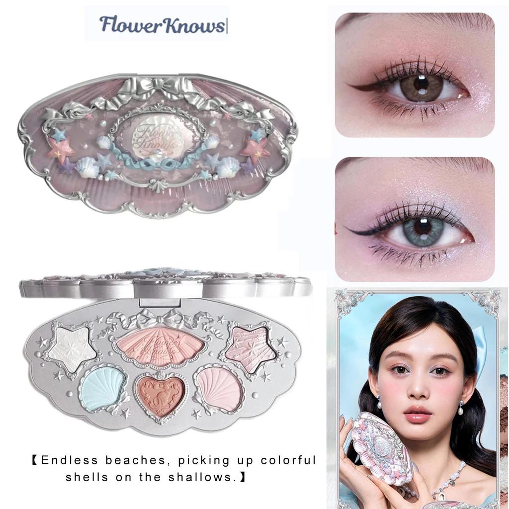 Flower Knows Палетка теней Shell's Jewel Collection, 6 цветов
