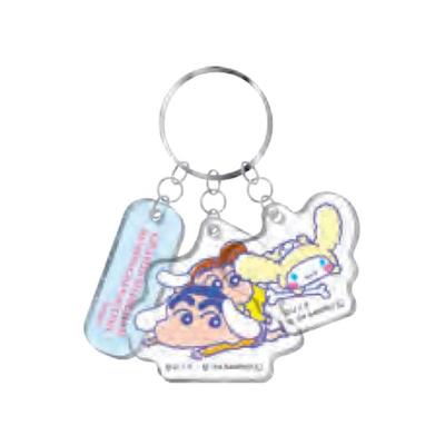 Канцелярская фирма Sunstar Брелок акриловый Шин-чан x Персонажи Sanrio, Вариант B, S8347760