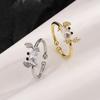 Crab Ring, Personalized And Creative, Clamp Ring, Fashionable Women'S Niche Diamond-Encrusted Small Animal Index Finger Ring