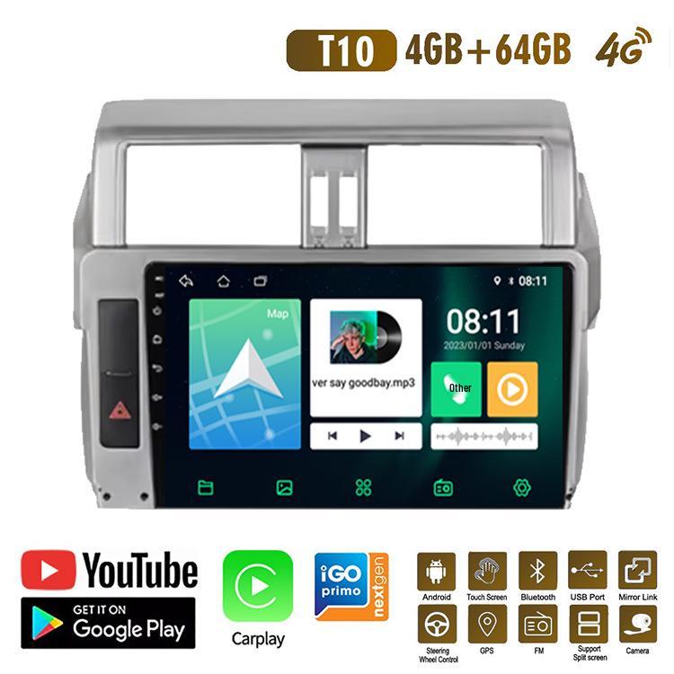 Android GPS-навигатор для Toyota Land Cruiser Prado с камерой заднего вида и поддержкой CarPlay