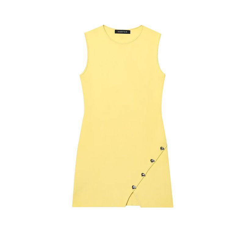 Kaslead New Women Clothes Western Style Irregular Decorated Row Button Knitted Dress 9598102 300