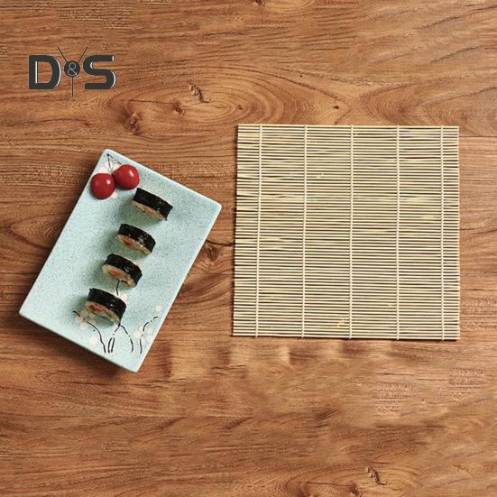 Бамбуковый коврик для суши с ложкой для риса, натуральный коврик для суши, безопасные для пищевых продуктов принадлежности для приготовления суши, формовки и формовки суши-роллов