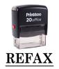 Printtoo Rubber Stamp Office Stationary REFAX Self Inking Custom Stamp-Black
