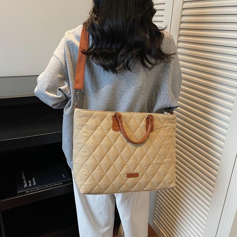 Новая бриллиантовая повседневная хлопковая сумка модная сумочка для поездок универсальная хлопковая стеганая сумка через плечо большой вместимости сумка-мессенджер женская