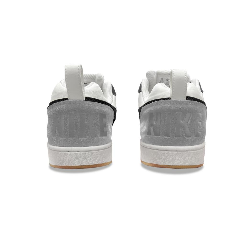 Nike Court Borough Ink Shadow Creek Leather Low top Skateboard Shoes Men's Black White Gray 844881-100(Team93--SBOX )