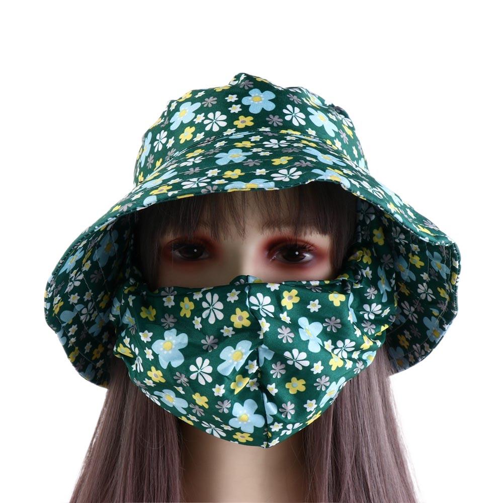 Face Mask Sunscreen Mask Cover Face Cap Bucket Hat Fashion Women Sun Hat Farm Work