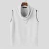 INCERUN Men Turtleneck Solid Color Casual Sleeveless Tank Tops