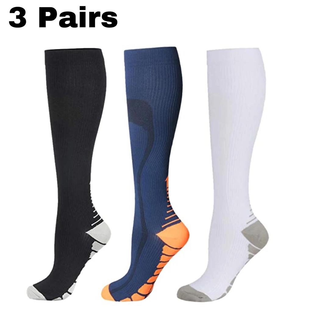 Новые компрессионные гольфы до колена 20-30 мм рт. ст. Подходят для медицинского отека, диабета, варикозного расширения вен, бега, марафона, компрессионные спортивные носки