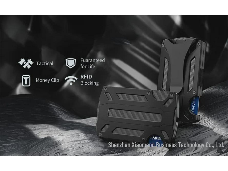 Ультратонкий держатель карт из алюминиевого сплава RFID с защитой от кражи и AirTag для мужчин