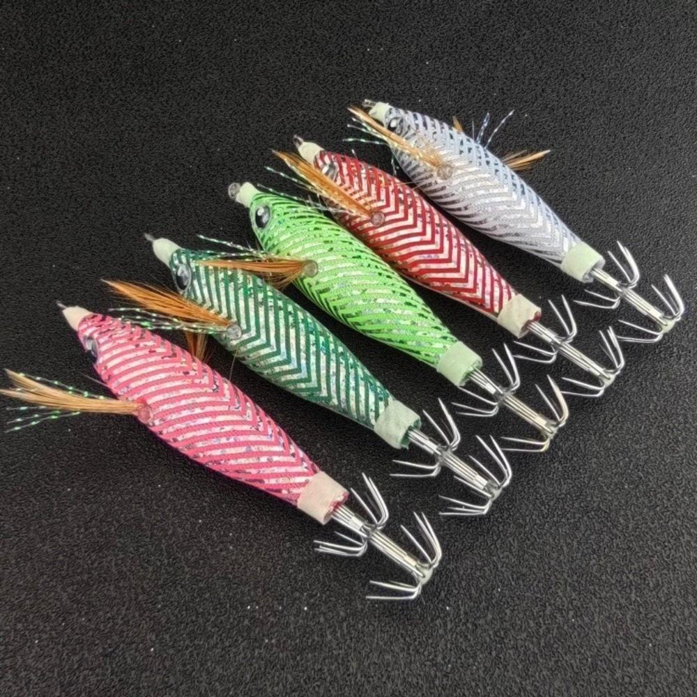Luminous Coating Egi Jig Bait UV Glow Saltwater Fishing Lure Horizontal Jig Lure Saltwater Use