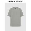 Мужская весенняя простая повседневная однотонная футболка с круглым вырезом UR 2025