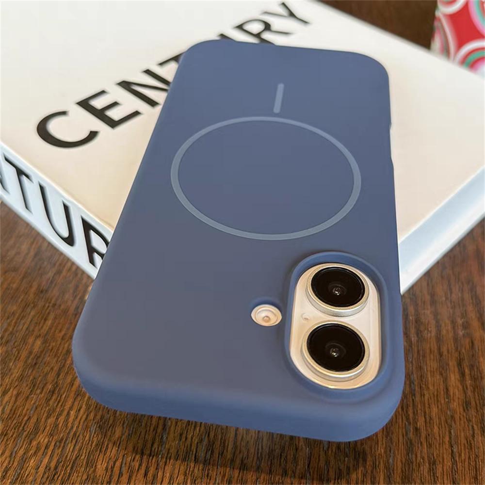 Жидкий силикон для чехла Magsafe для iPhone 16 15 14 Plus 13 12 11 Pro Max Магнитная беспроводная зарядка Мягкая крышка