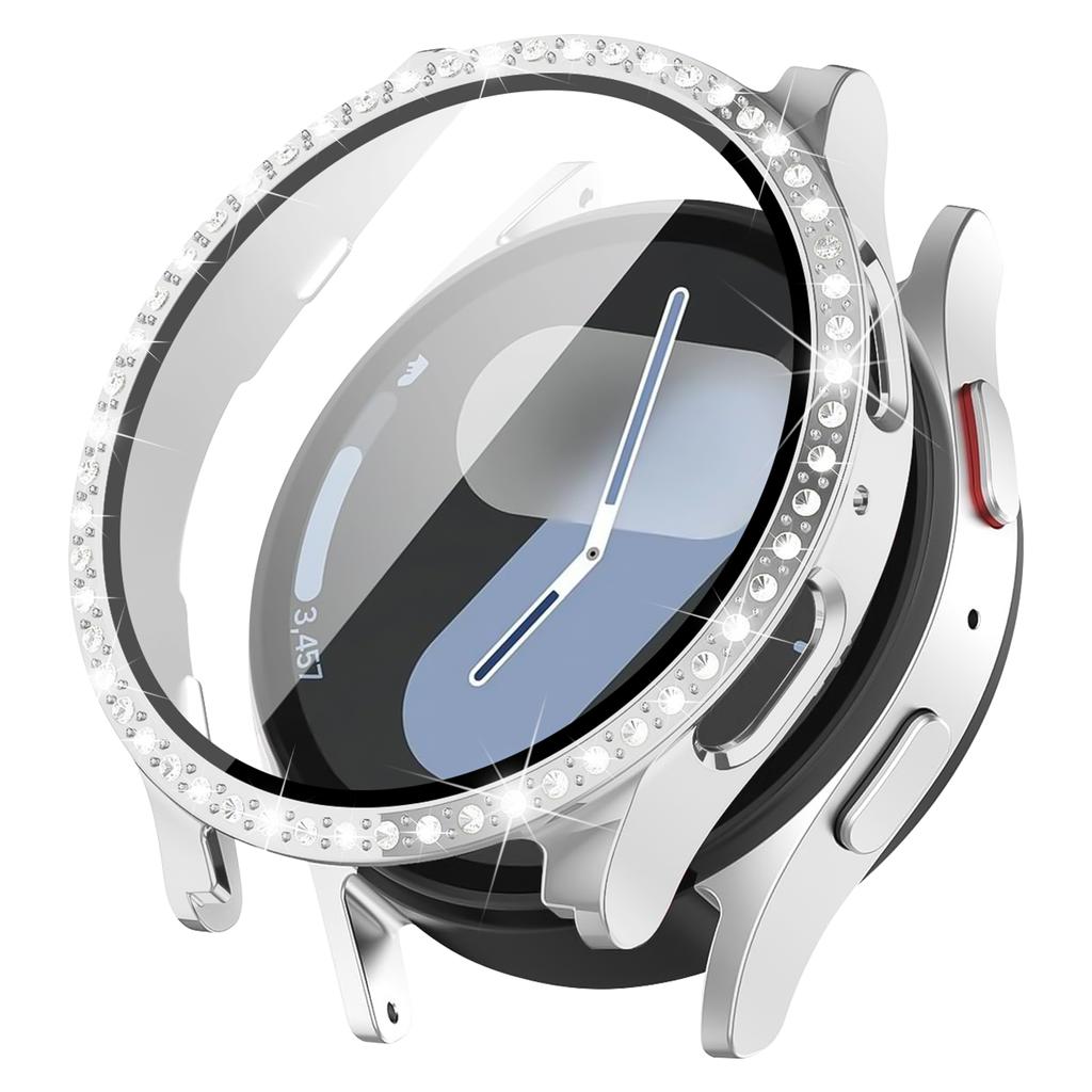 Чехол Glass+Diamond для Samsung Galaxy Watch 7 44 мм 40 мм, аксессуары, защитный жесткий защитный чехол для ПК, защитный бампер для Galaxy Watch 7 40 мм