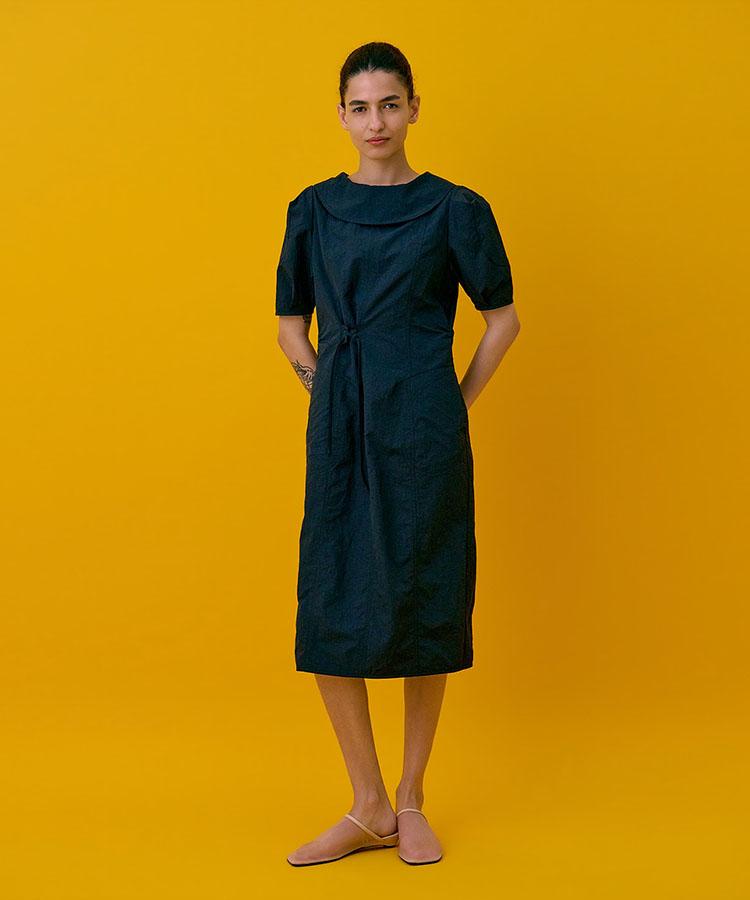 Bundercammer Puff Sleeve Dress_Dark Navy