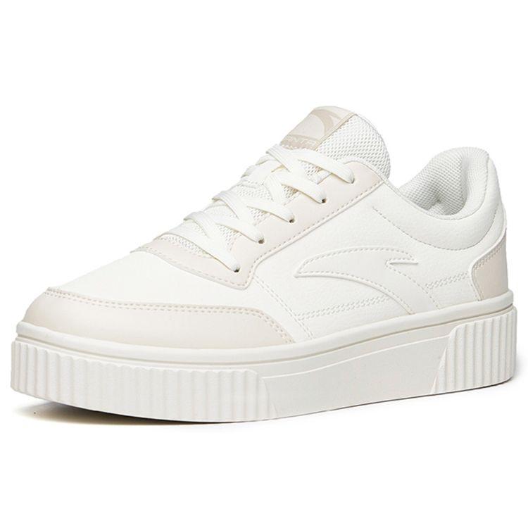 Anta Белые светло-розовые женские кроссовки Skate Low на толстой подошве 922228005-3