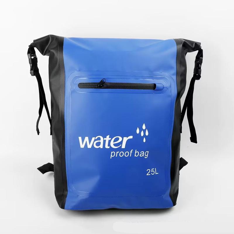 25L Outdoor Waterproof Wear-Resistant PVC Backpack for Rafting and Swimming