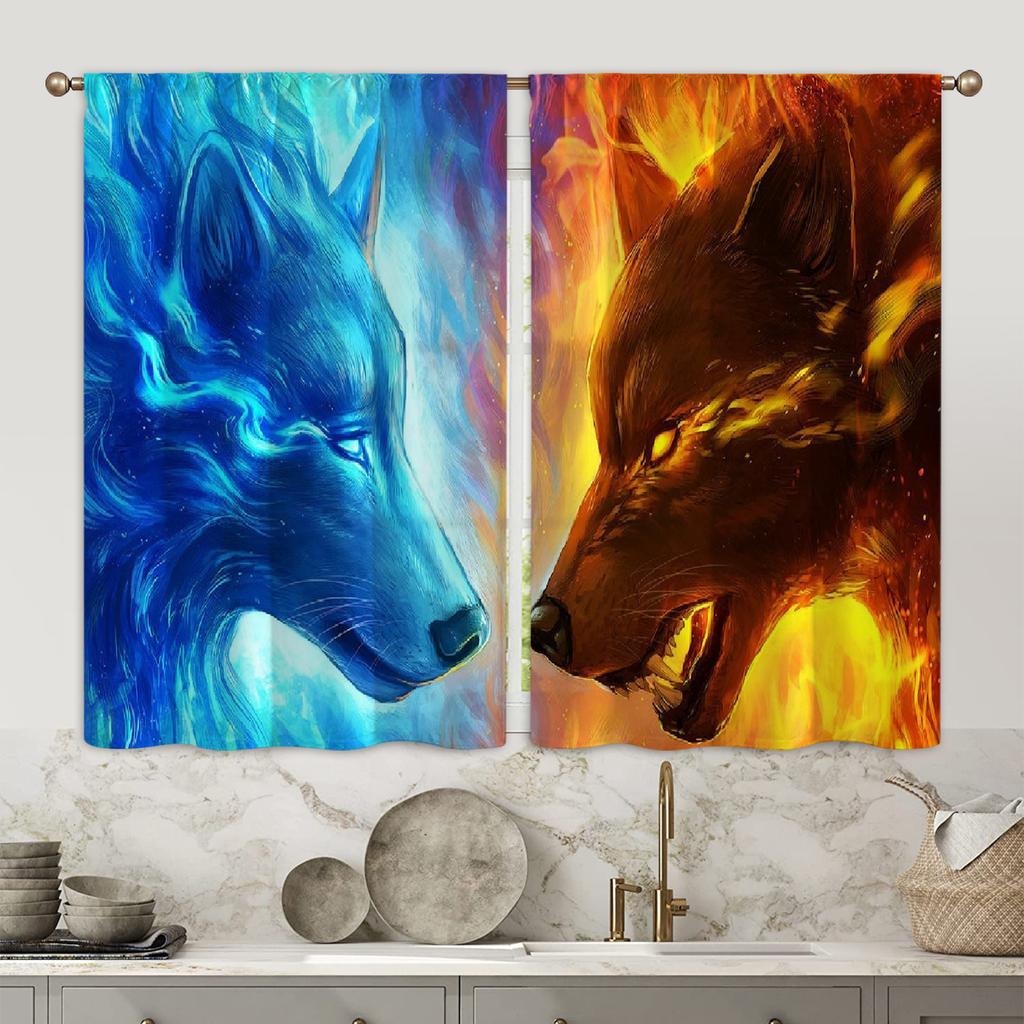 Современные шторы с 3D волками и животными для гостиной, роскошные шторы для спальни, кухни, шторы, декор для окон