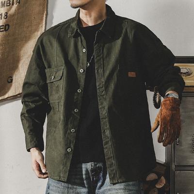 Мужская рубашка American Retro Fleece Tooling Shirt с длинными рукавами, свободная куртка Tough Guy Hunting Coach для мужчин