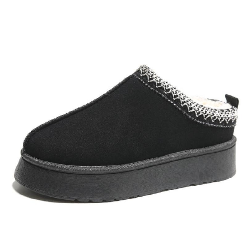 2025 Ботильоны на плоской подошве женские зимние ботинки из замши и плюша теплые зимние новые толстые модные туфли женские ботинки челси zapatillas mujer