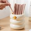 Cute Desktop Pencil Holder Cartoon Duck Desk Pen Holder Office Supplies Pencil Cup Pot  Student Use