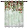 Christmas Snowflakes Window Curtains Decor for Home Bedroom Kitchen Living Room Christmas Ornament Xmas Gifts Navidad Natal
