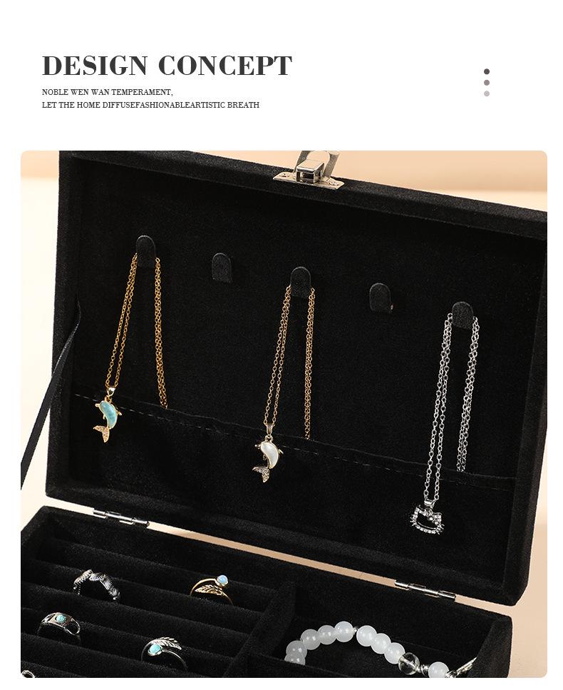 New High-End Jewelry Box with Buckle: Large Capacity Drawer for Necklace & Earrings