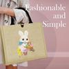 Charming Easter Burlap Gift with Cute Rabbit Pattern – Humorous and Stylish