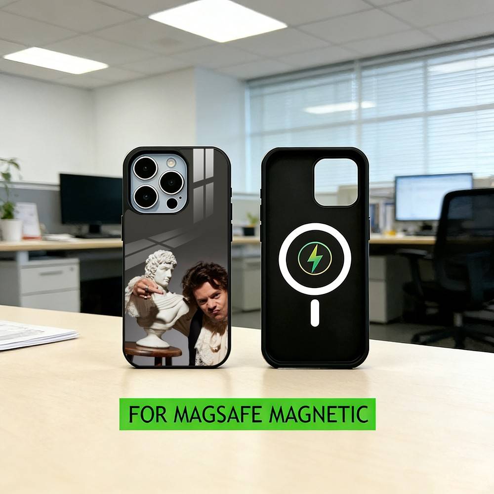 Чехол для телефона singer H-aRRy Music Styles Для iPhone17,16,15,14,13,12,11 Plus,Pro Магнитный Для Magsafe Беспроводной Зарядки