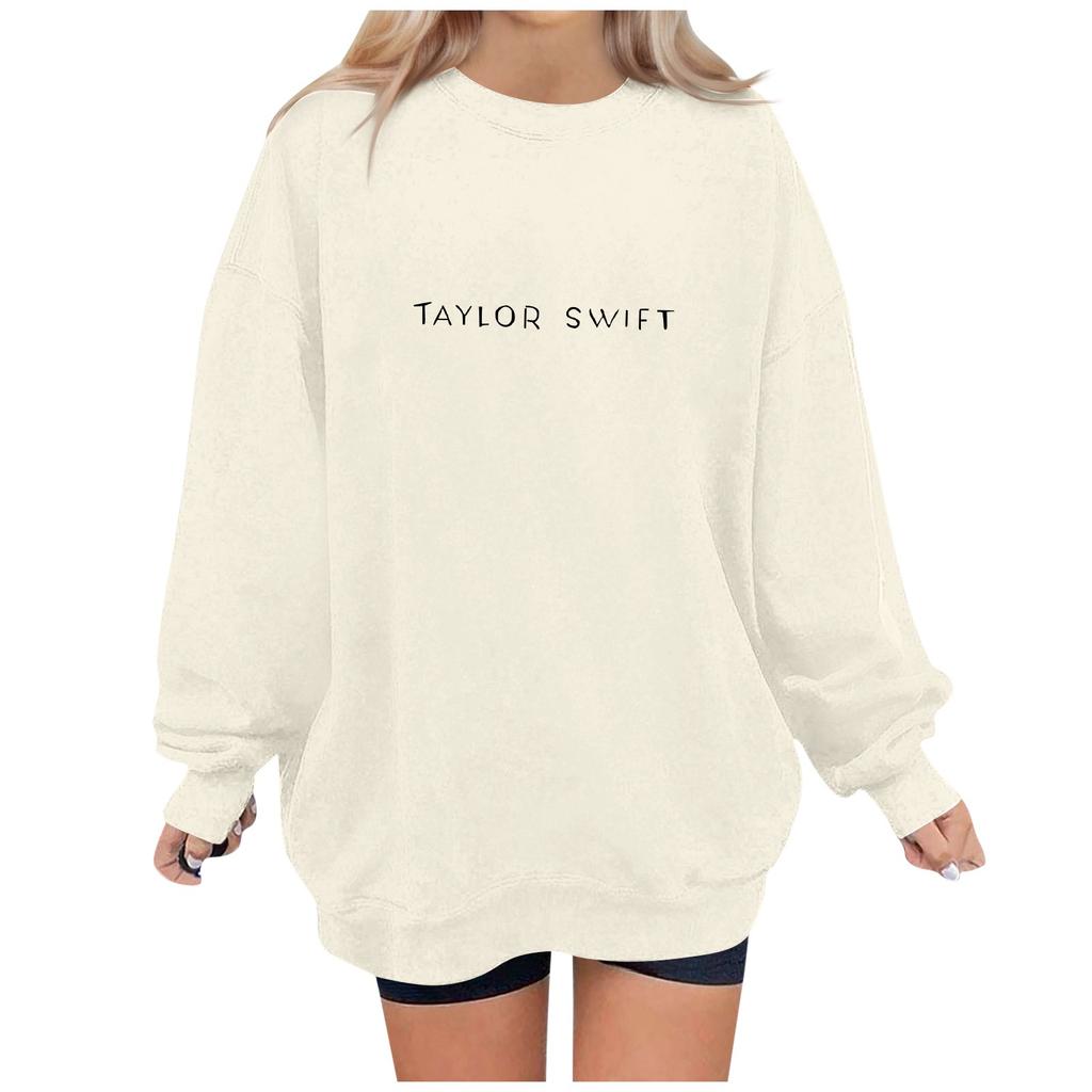 Женский повседневный модный пуловер с длинным рукавом и круглым вырезом с принтом