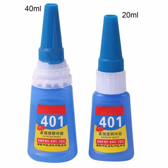 20 мл 40 мл Универсальный суперклей 401 Две характеристики Удобно носить с собой Прозрачный портативный прочный маслянистый клей для пластика