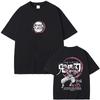 Anime Demon Slayer Akaza T-Shirt Summer Men Women Casual Oversized Short Sleeves Men's Fashion Hip Hop T-shirt Male Vintage Tees
