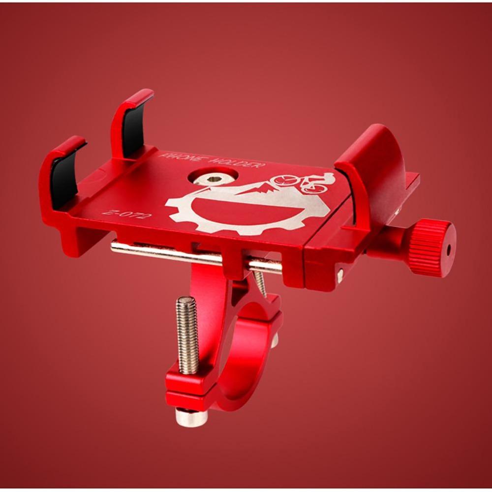 Aluminum Alloy Bike Phone Mount Red Motorcycle Phone Holder Bike Handlebar Phone Holder Bicycle