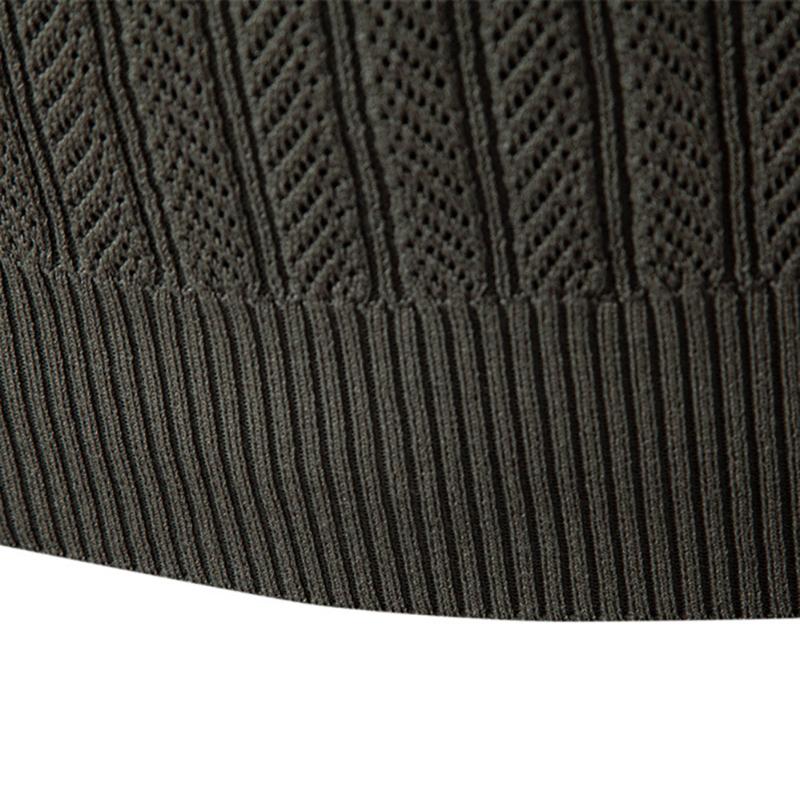 Callaway 2025 Осень и Зима Вышивка Новый Мужской Свитер С Длинным Рукавом Вязаный Свитер Половина Молнии Деловой Повседневный Тонкий Свитер Мужской