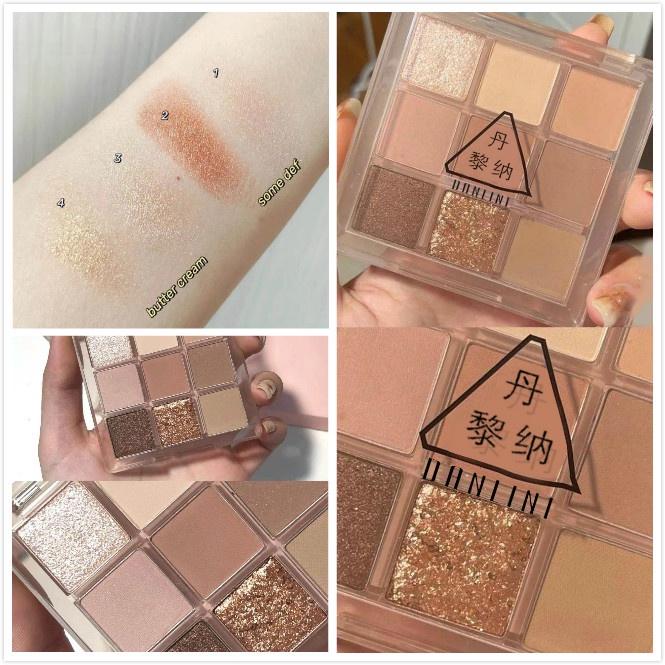 9 цветных теней для век, блестящая пудра, матовая косметичка Earth Color, долговечная водонепроницаемая и устойчивая к поту студенческая косметика, косметические товары