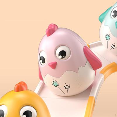 Игрушка-курица-неваляшка Игрушка-цыпленок, Музыкальная кукла, Ползающая, Покачивающаяся для младенцев