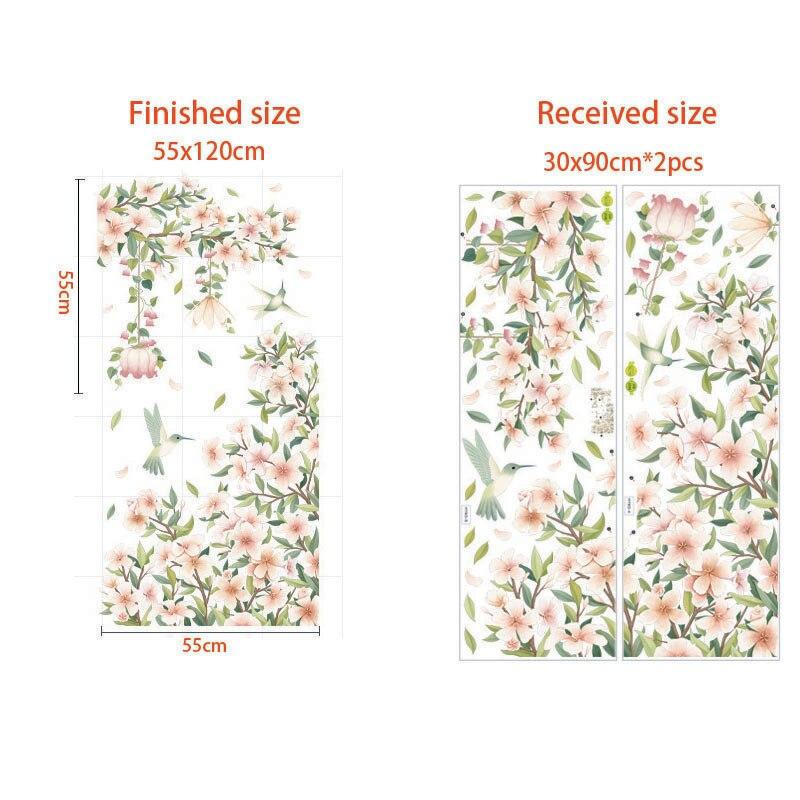 Дейзи Трава Магнолии Цветок Стены Наклейки Плинтус Угловые Украшения Виниловые Фрески Стены Искусства Декор Наклейки